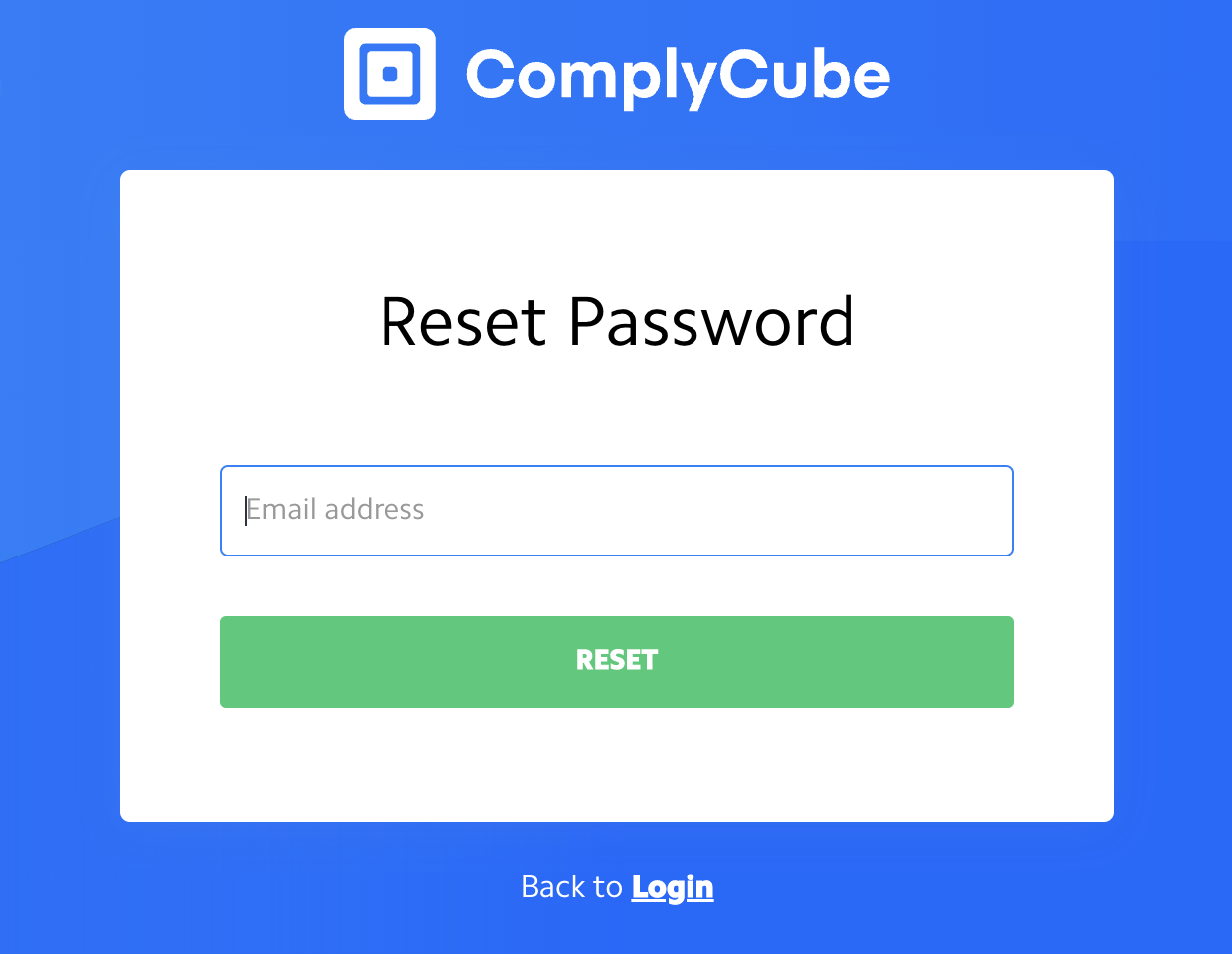 How do I reset my password? – ComplyCube